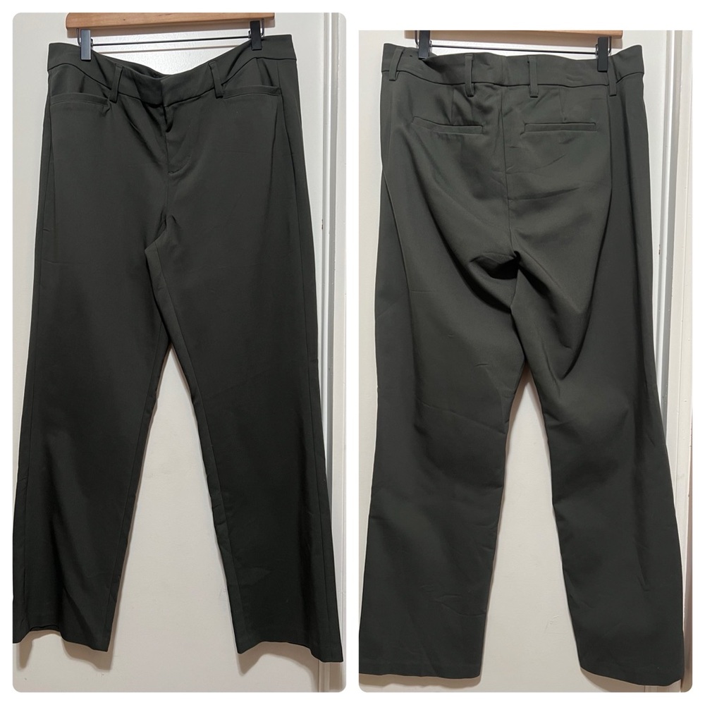 Liverpool Kennedy Womens Size 14W Olive Green Knit Trouser Pants